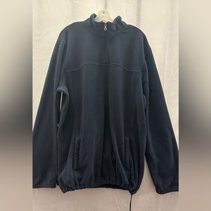 Croft and Barrow Navy Fleece pull over Jacket Size XLT